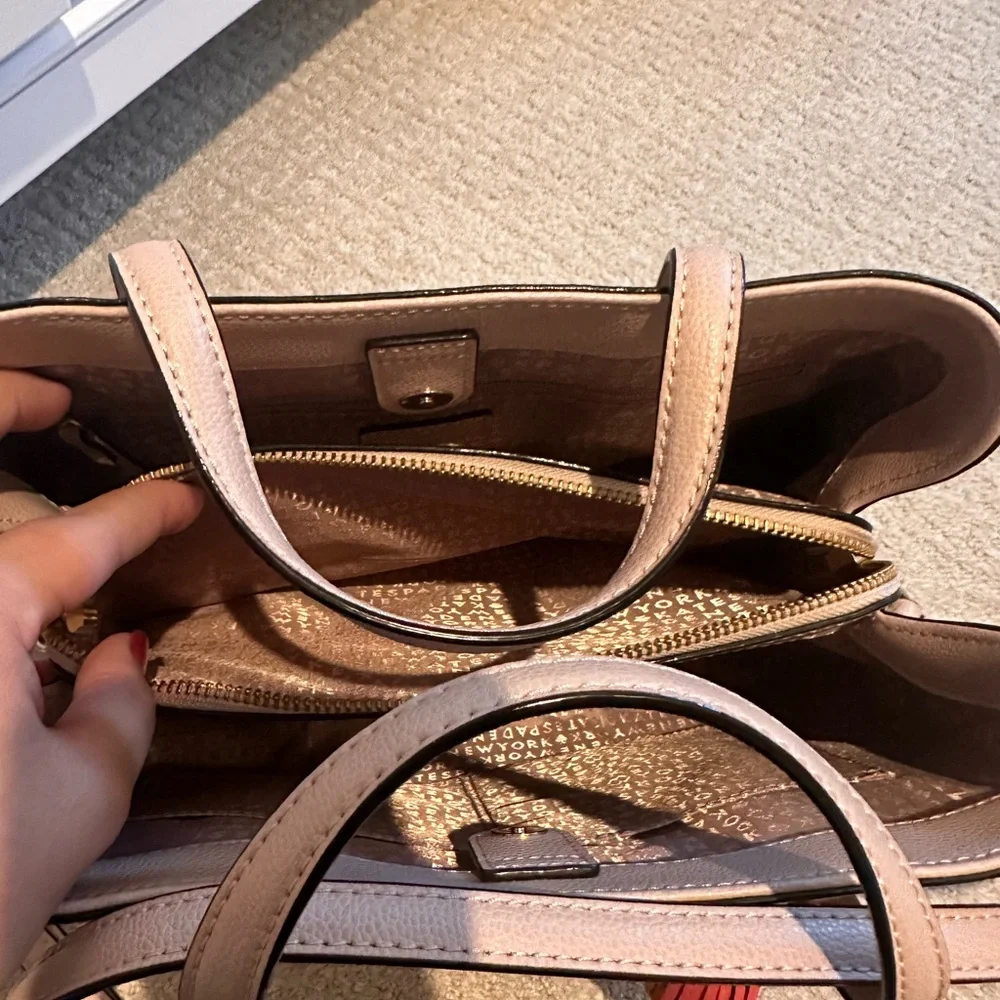 kate spade Blush Pink Leather Satchel with Red Tassel Charm - Picture 10 of 10